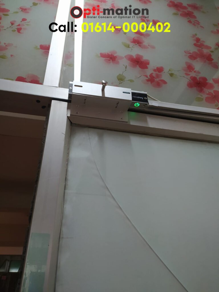 Optimationbd: Trusted Installer of ZKTeco F18 Device in Bangladesh | Office Security Automation with Magnetic Lock and Biometric Device 3 Magnetic door lock with f18 Access Control Device 3
