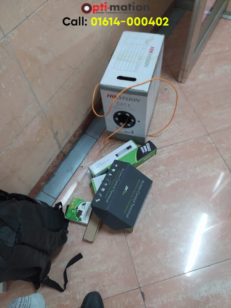 Optimationbd: Trusted Installer of ZKTeco F18 Device in Bangladesh | Office Security Automation with Magnetic Lock and Biometric Device 6 Magnetic door lock with f18 Access Control Device 6