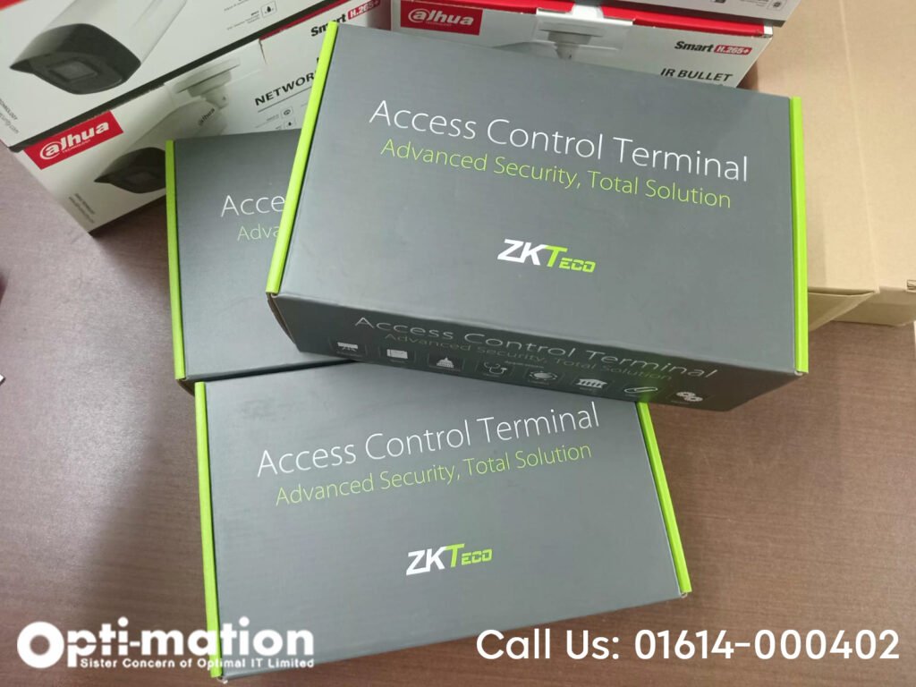 ZKTeco F18, Access Control System, Fingerprint Device, Optimationbd, Door Access Control, Biometric Security, Time Attendance Device, Office Security Bangladesh, Access Control Installation Dhaka, Smart Security Solution