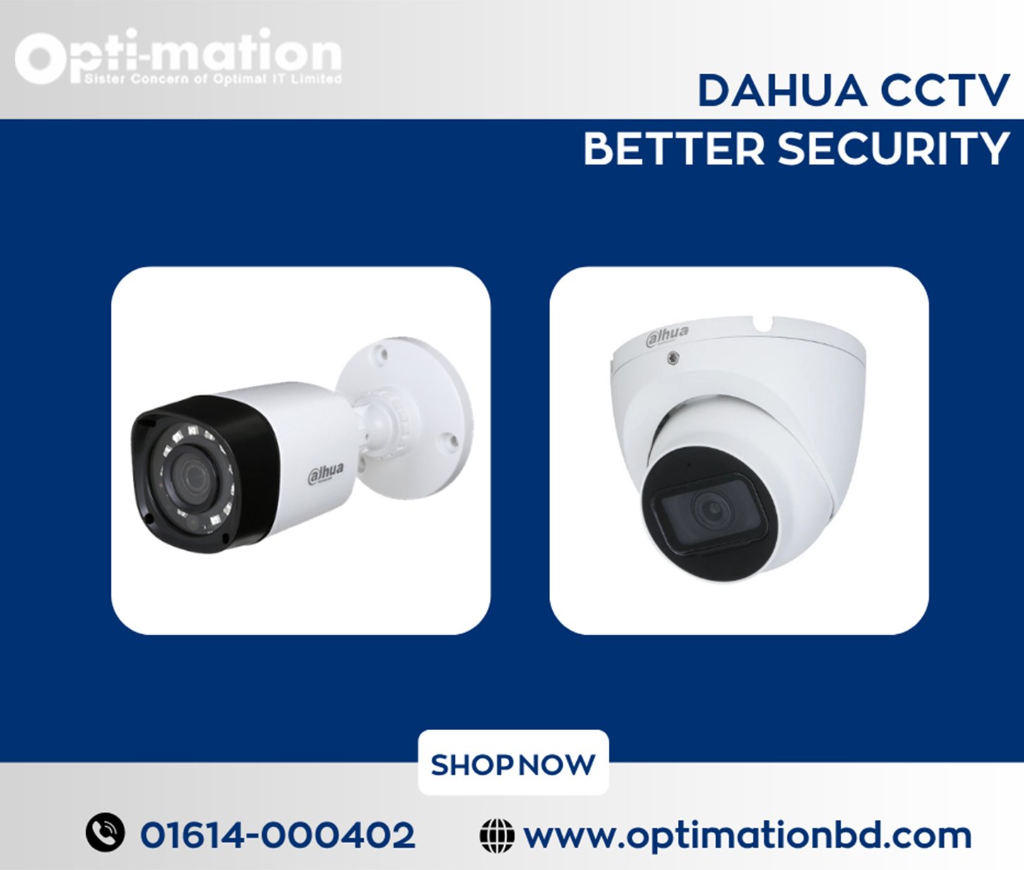 Secure Your Home and Business with Dahua Bullet and Dome Camera from Optimationbd